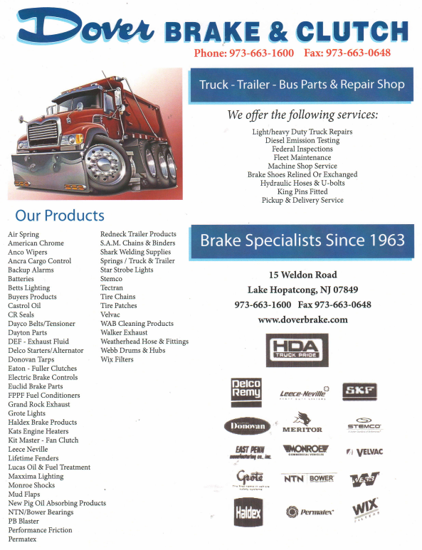 Our Products Dover Brake & Clutch